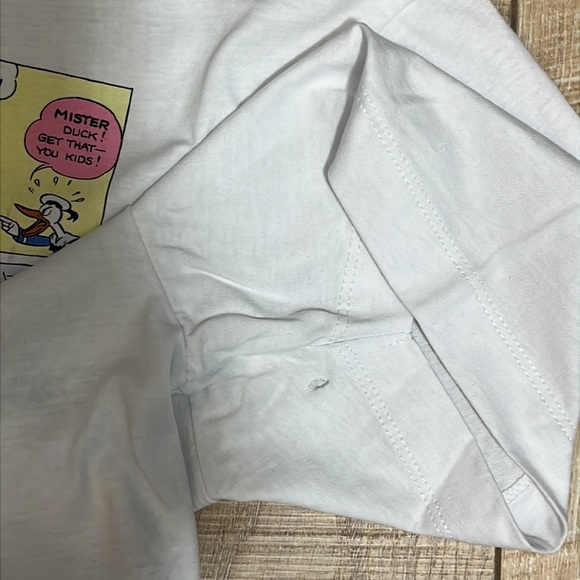 Girls Mickey Mouse Comic Strip Short Sleeve Crop Top Multi Color SZ S - Picture 11 of 15